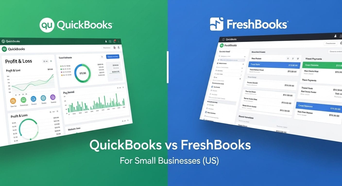 QuickBooks vs FreshBooks for small businesses US comparison
