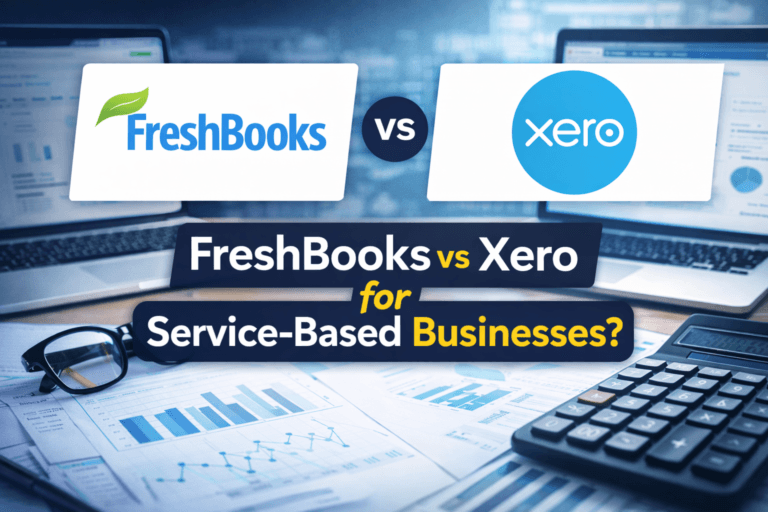 FreshBooks vs Xero for service-based businesses comparison