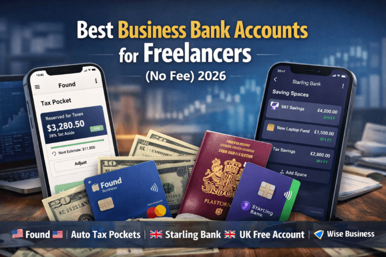 best business bank accounts for freelancers no fee 2026